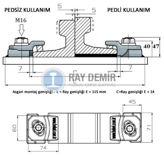 150 kaynaklı tip ray kraposu