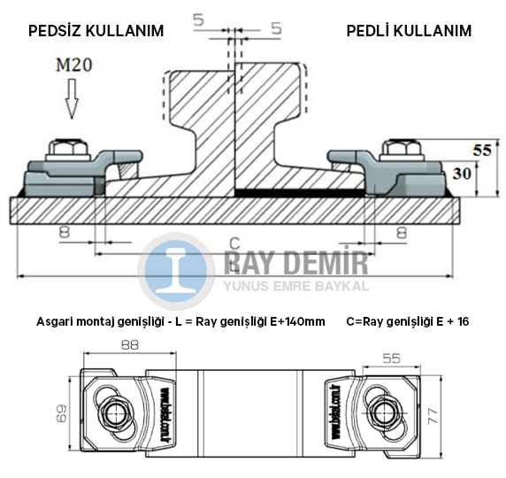 150 kaynaklı tip ray kraposu